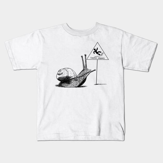 snail Kids T-Shirt by NemfisArt